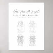 4 Tableaux Nos Personnes Préférées Tableau de sièg (Devant)