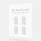 4 Tables Favorite People Acrylic Seating Chart (Angle)