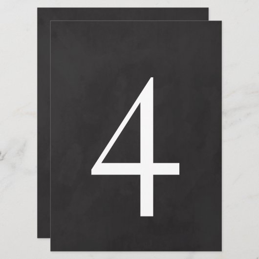 4 Tafelnummer 6.5 x 8.75 (Voorkant / Achterkant)