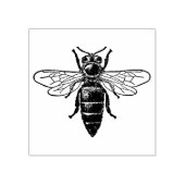 4 tailles tampon caoutchouc avec image rétro Bee (Impression)