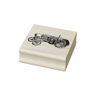 4 tailles tampon caoutchouc rétro image Tracteur