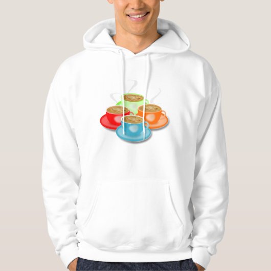 4 tasses de café Sweat - shirt à capuche (Devant)