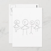 4 Teken Briefkaart (Voorkant / Achterkant)