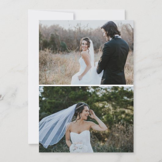 4 Typographie multiple Faire-part des jeunes marié (Dos)