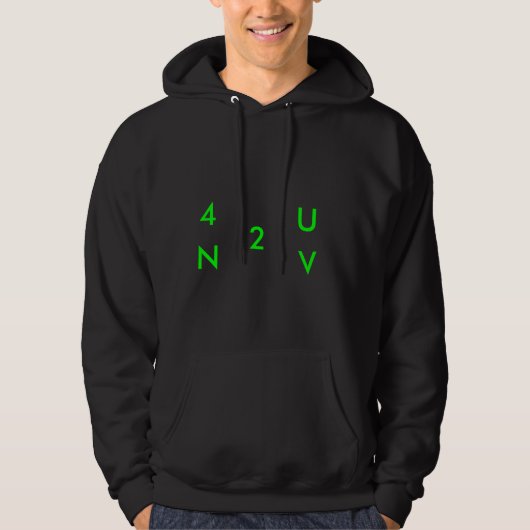 4, U, 2, N, V HOODIE (Voorkant)