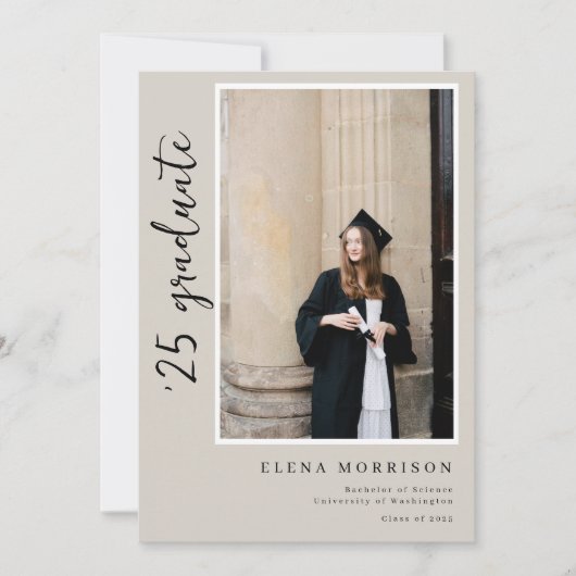 4 Uitnodigingen voor afstuderen van Photo Script N (Voorkant)