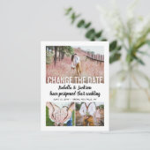 4 Uitstel van fotoweddenschap | De nieuwe datum op Aankondigingskaart (Staand voorkant)