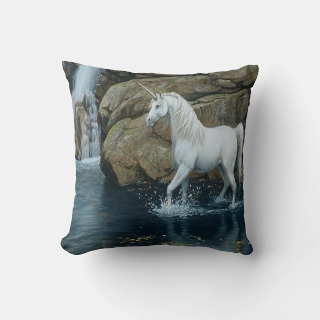 #4-Unicorn en Waterfall Kussen (Voorkant)