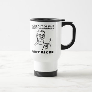 4 van de 5 Tandartsen Dirt Bike Motocross Reis Mug Reisbeker