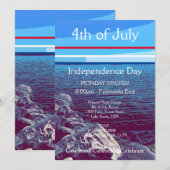 4 VAN DE FOTO-INVITATIE VAN JULY LAKE KAART (Voorkant / Achterkant)