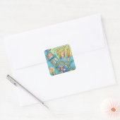 4 VAN JULI FIREWORKS ROBOT STICKERS Squ. * Blad (Envelop)