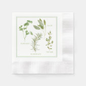 4 VERSE KRUIDEN Gemaakt Cocktail Papier Servetten (Voorkant)