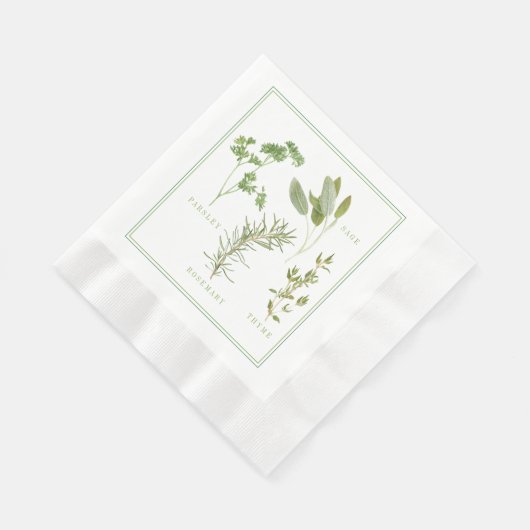 4 VERSE KRUIDEN Gemaakt Luncheon Papier Servetten (Hoek)