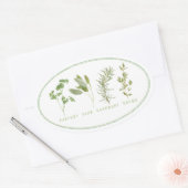 4 VERSE KRUIDEN Ovale Stickers (Envelop)