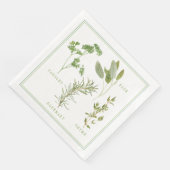 4 VERSE KRUIDEN Standaard Diner Papier Servetten (Hoek)