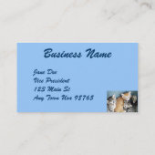 4 Visitekaartje met blauwe ogen Kittens (Achterkant)