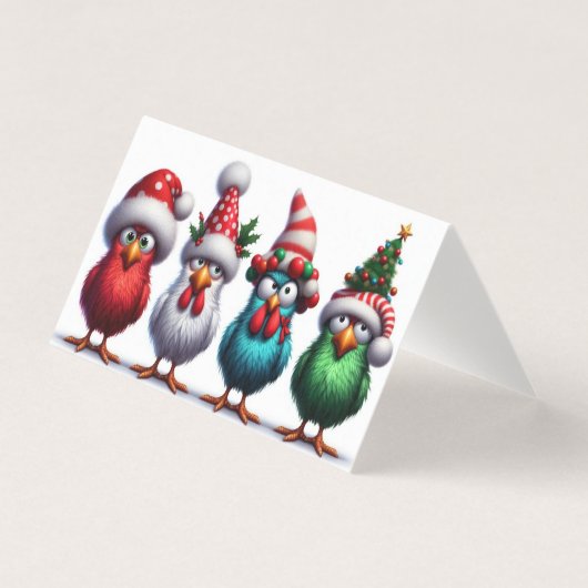 4 VOGELS Vouwkaart Kaart (Voorkant)