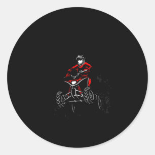 4 Wheeler Dirt Offroad Quad Een beetje vuil Nooit Ronde Sticker