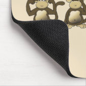 4 Wise Monkeys Brown Muismat (Hoek)