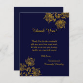 4 x5 platte dank voor uw marinekaart bedankkaart (Voorkant / Achterkant)