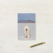 4"x6" Post-it Notities - Zoutvlakten Post-it® Notes (Op bureau)