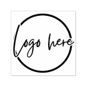 4 x 5" Extra Grote Custom Company Logo Rubber Zelfinktende Stempel (Design)