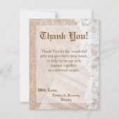 4 x 5 PLAT Carte de remerciements Pays Dentelle Po (Devant)