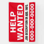 4' X 6' Help Gezochte banner (Verticaal)