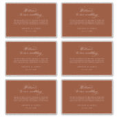 4 x 6 welkomstcadeaubonnen Hotel Bag Stickers (Voorkant)