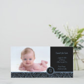 4 x 8 Carte photo Bleu Élégant (B) (Debout devant)