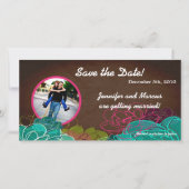 4 x 8 Fiançailles Faire-part Neon Spring Floral (Devant)