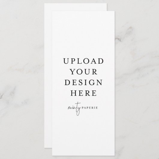 4 x 9,5-inch Narrow Uitnodiging - Portret (Voorkant / Achterkant)