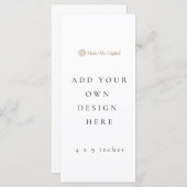 4 x 9 inch Voeg uw eigen ontwerpweduwenprogramma/m (Voorkant / Achterkant)