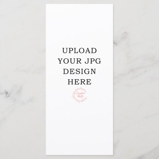 4" x 9" platte Kaart - huwelijksprogramma (Achterkant)