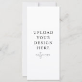 4" x 9" Vlakke kaart - Portret (Achterkant)