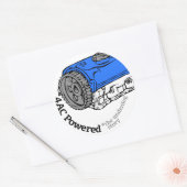4AC Powered (Het underdog verhaal) Ronde Sticker (Envelop)