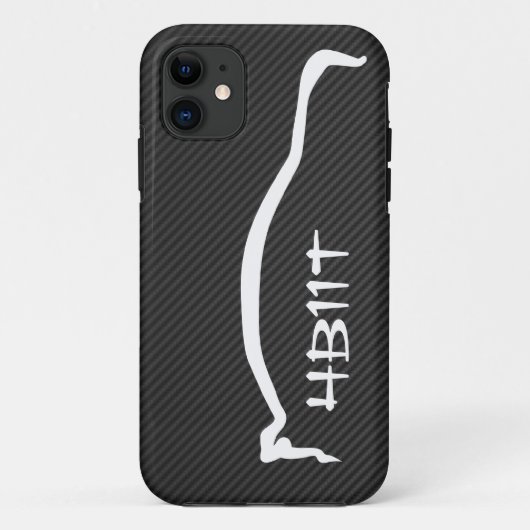"4B11T" Evolution X Witte Silhouette Case-Mate iPhone Case (Achterkant)