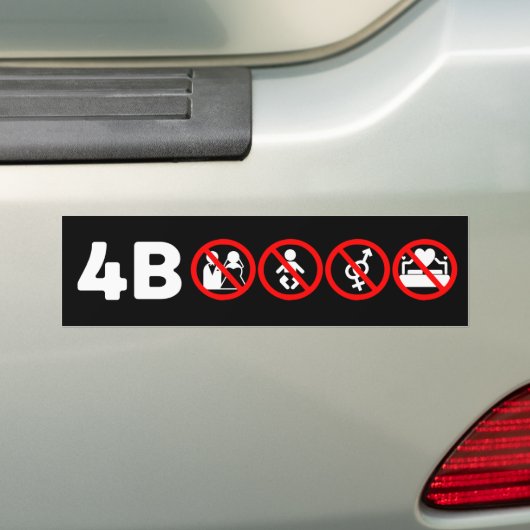 4B beweging feministisch Bumpersticker (Op auto)