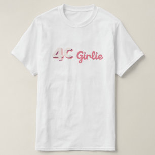 "4c Girlie" T-shirt graphique à texture de cheveux