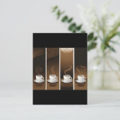 4CupsCoffee Briefkaart (Staand voorkant)