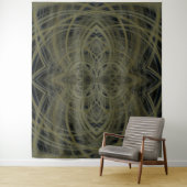 4D Elektrisch Lotus gold zwart grijs beige Wandkleed (In situ)