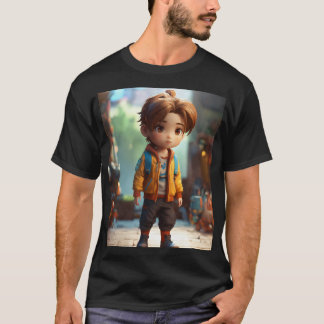 4D Full-Body Fotografische Chibi Boy T-shirt