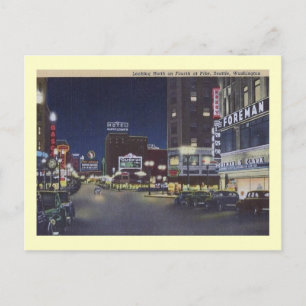 4de en Pike, Seattle, Washington  Briefkaart