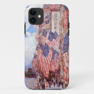 4de juli Amerikaanse vlag Hassam 1916 iPhone 11 Hoesje