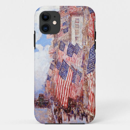 4de juli Amerikaanse vlag Hassam 1916 Case-Mate iPhone Case (Achterkant)