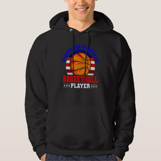 4de juli Basketball Greatest Player Sport Ameri Hoodie (Voorkant)