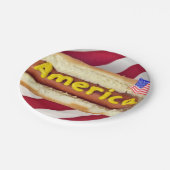 4de juli Hot Dog Party Papieren Bordje (Gekanteld)