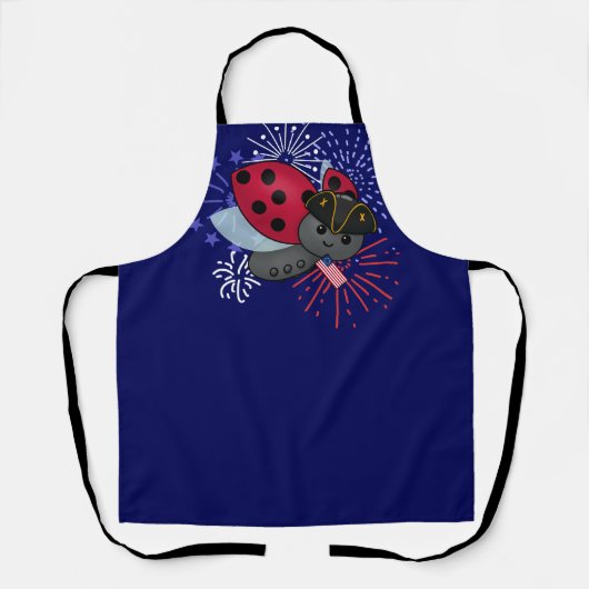 4de juli Minuteman Ladybug Schort (Voorkant)