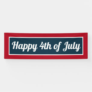 4de juli Red White Blue Party Spandoek