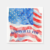4de juli Rode Blauwe Stars Servet (Voorkant)
